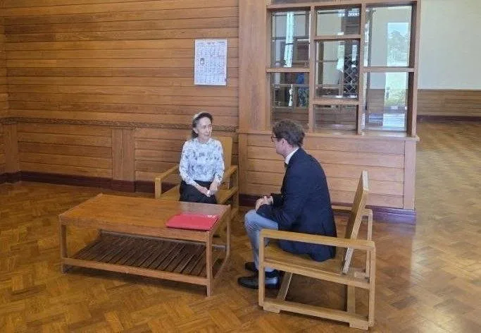 Myanmar's detained former leader Aung San Suu Kyi meets Red Cross official