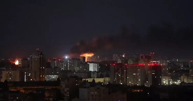 Nine killed in strikes on Kyiv, as Ukraine sinks Russian container ship