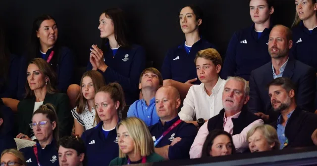 William and Kate joined by children as they watch Commonwealth Games action