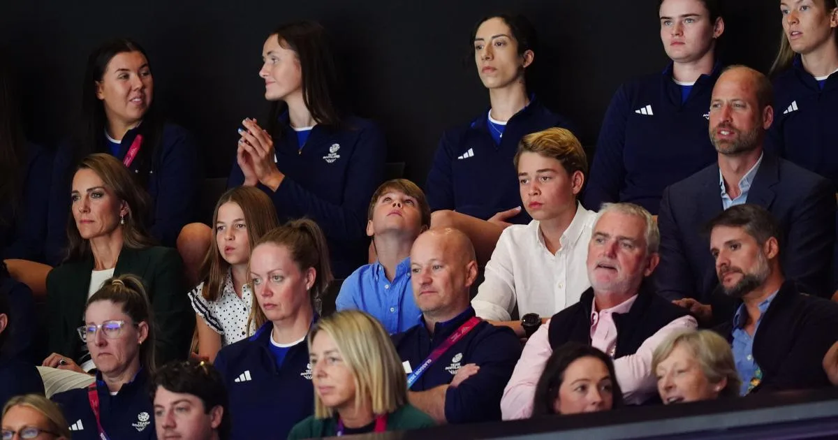 William and Kate joined by children as they watch Commonwealth Games action