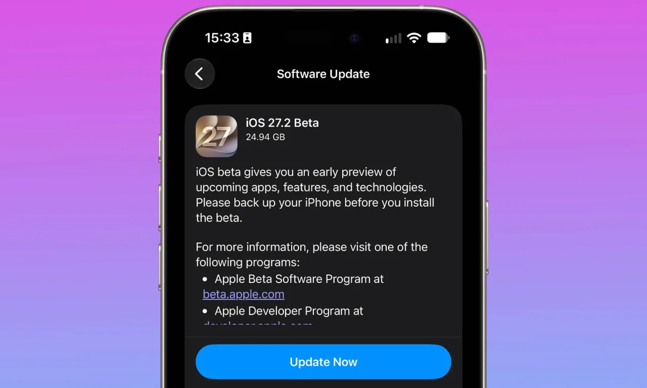 Apple skips iOS 27.1 to release first iOS 27.2 developer beta