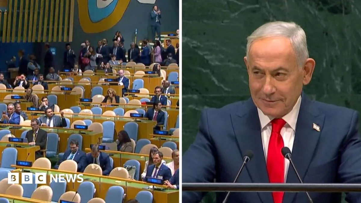 Netanyahu calls UN delegates moral cowards after mass walkout