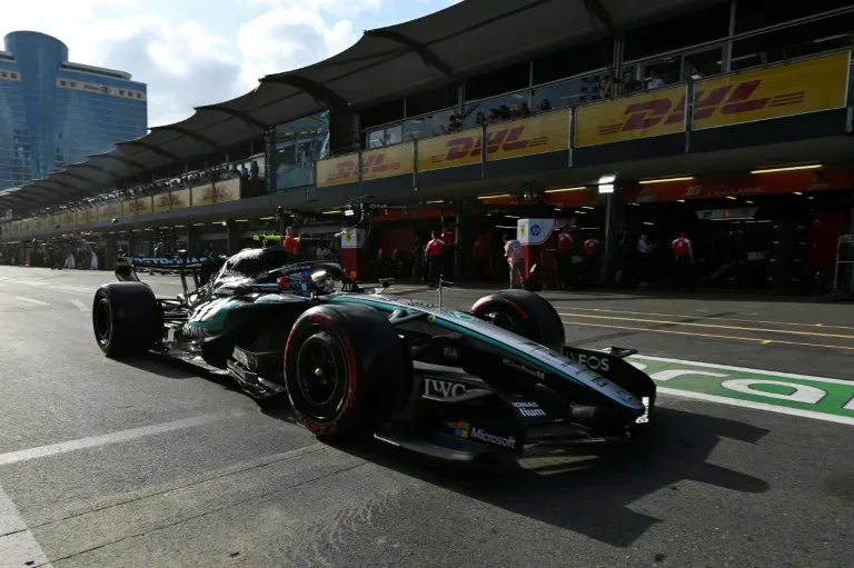 Russell takes pole in Baku as Antonelli hits wall