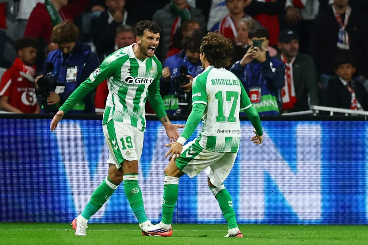 Troy Parrott scores winner for Real Betis on Champions League debut