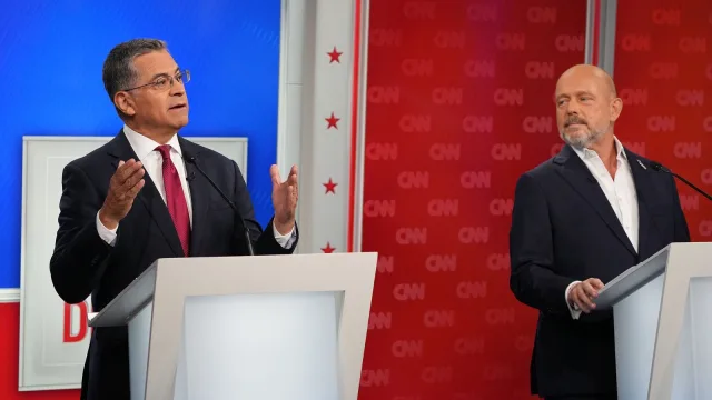 Becerra and Hilton clash over taxes and AI in California governor debate