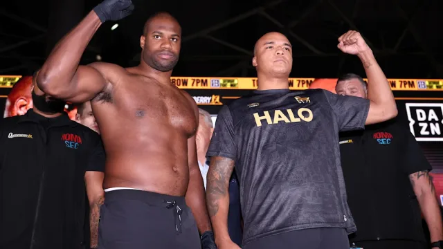 Daniel Dubois and Fabio Wardley weigh in for heavyweight title rematch