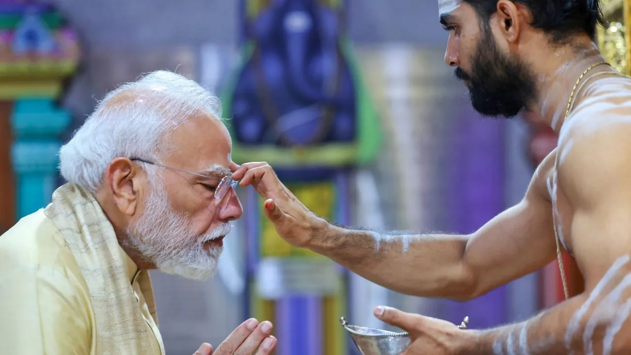 PM Modi Marks 25 Years in Office With Temple Visit and BJP Events