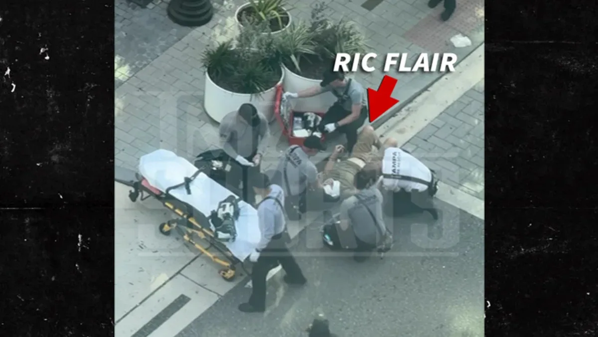 Ric Flair Rushed to Hospital After Falling Outside Restaurant in Florida