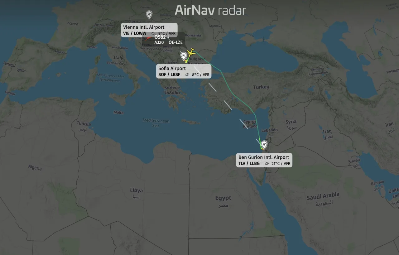Tel Aviv to Vienna flight makes emergency landing after bomb threat
