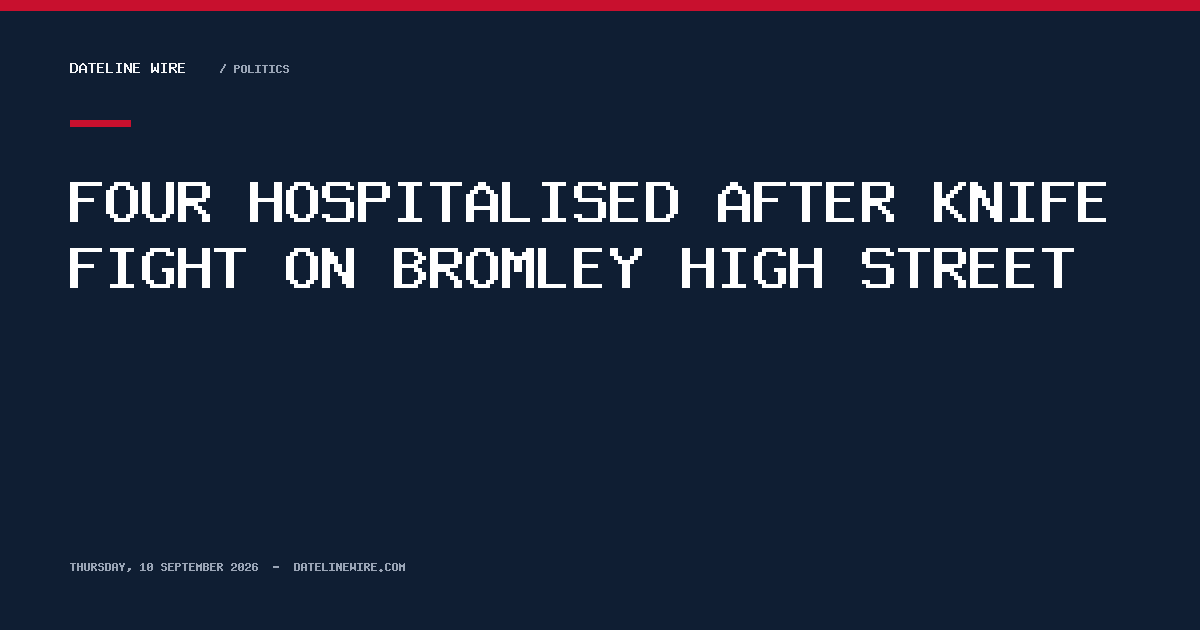 Four hospitalised after knife fight on Bromley High Street