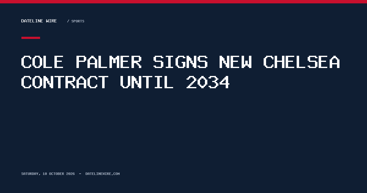 Cole Palmer signs new Chelsea contract until 2034