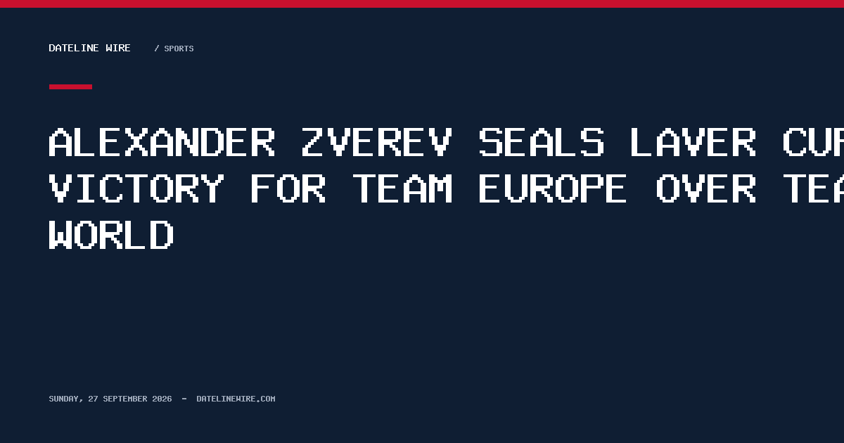 Alexander Zverev seals Laver Cup victory for Team Europe over Team World